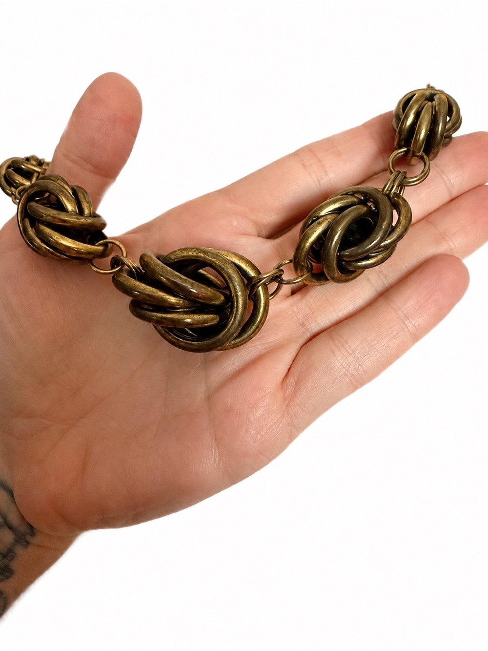 Vintage? Knotted “Infinity” Necklace Bronze Tone - Picture 3 of 7
